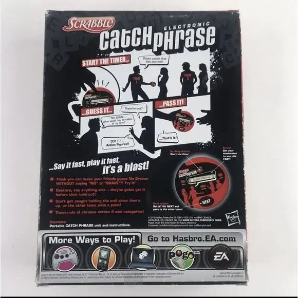 New Open Box Hasbro Scrabble Electronic Catch Phrase Handheld Electronic Game - Picture 3 of 6